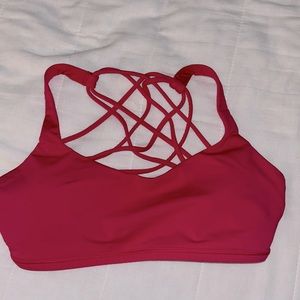 Lululemon sports bra; size 2; hot pink